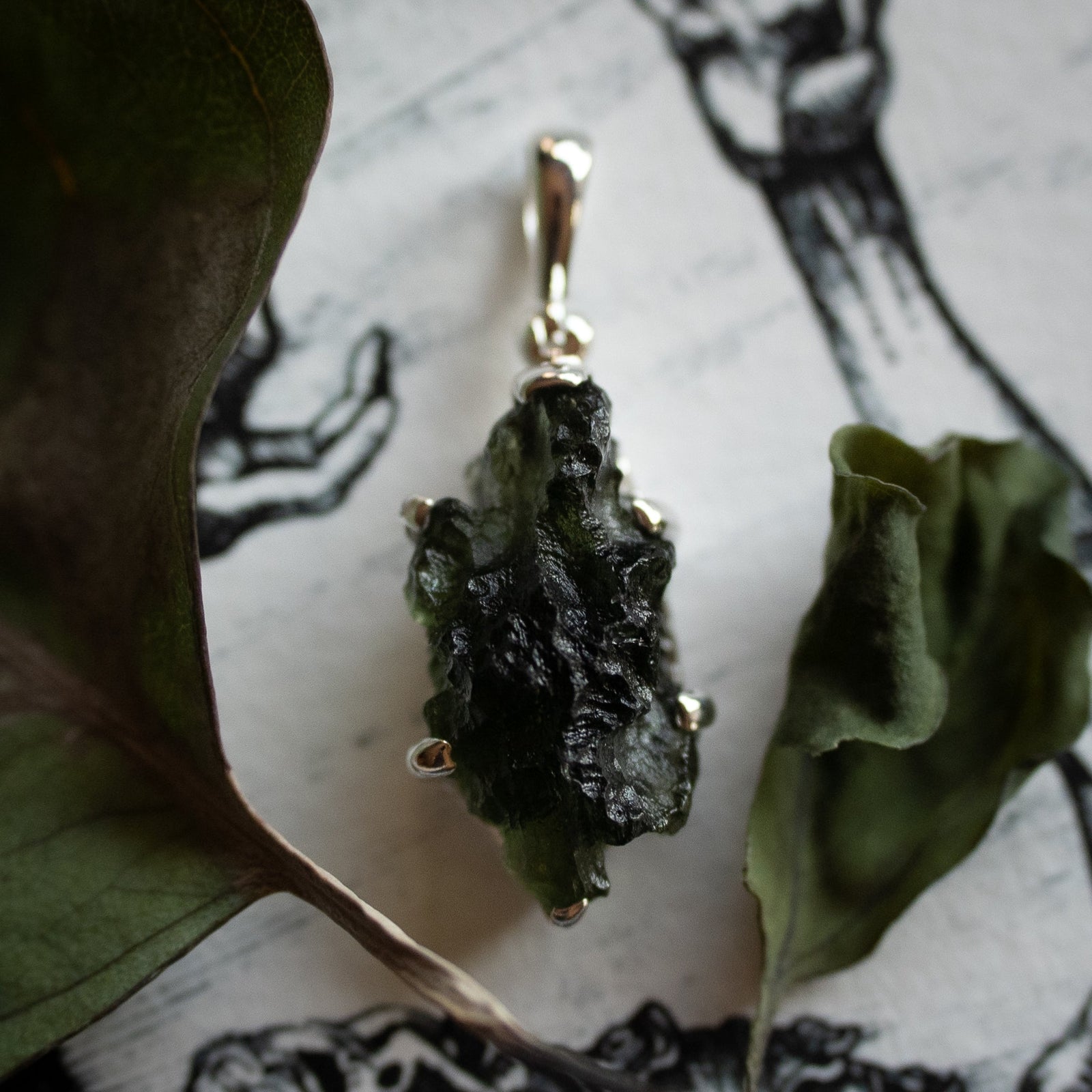 Moldavite Pendant (.925)