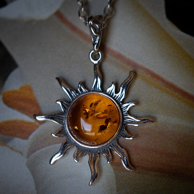 Amber Sun Pendant (M)
