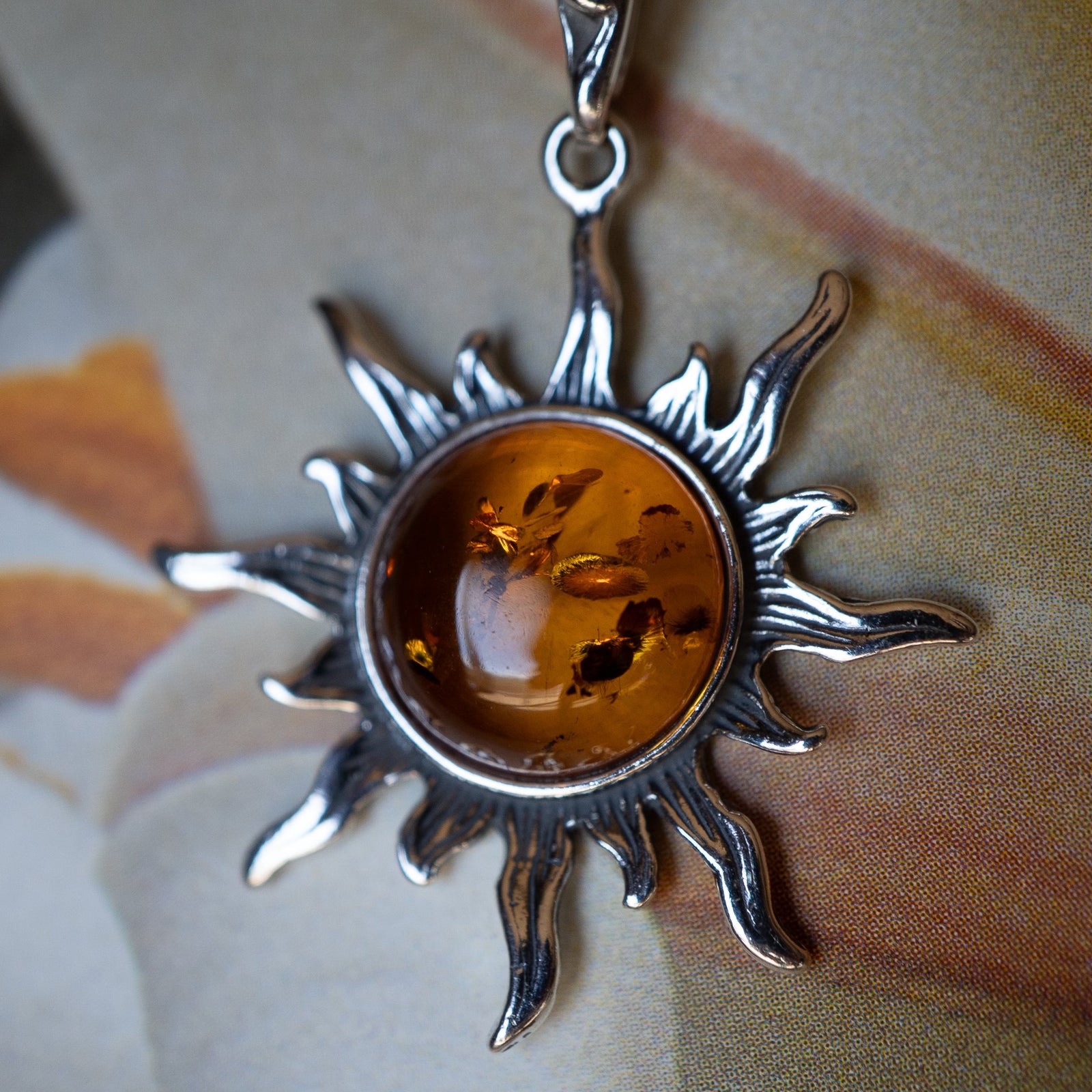 Amber Sun Pendant (M)