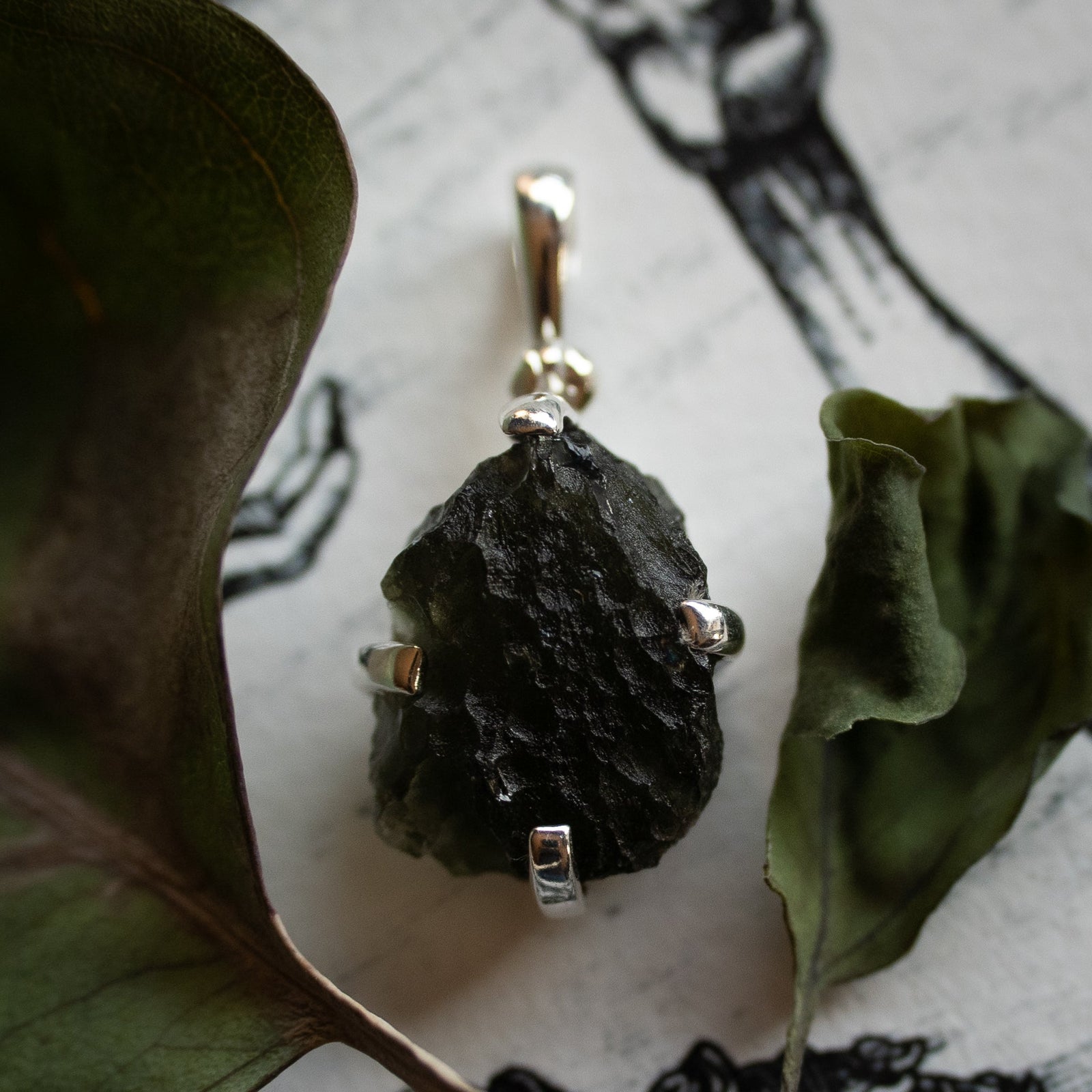 Moldavite Pendant (.925)