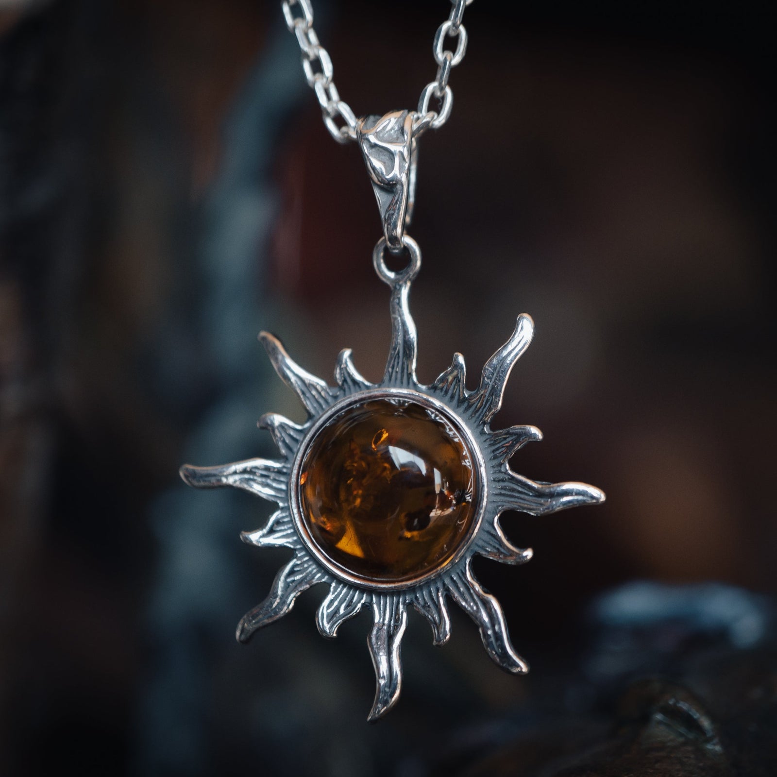 Amber Sun Pendant (M)