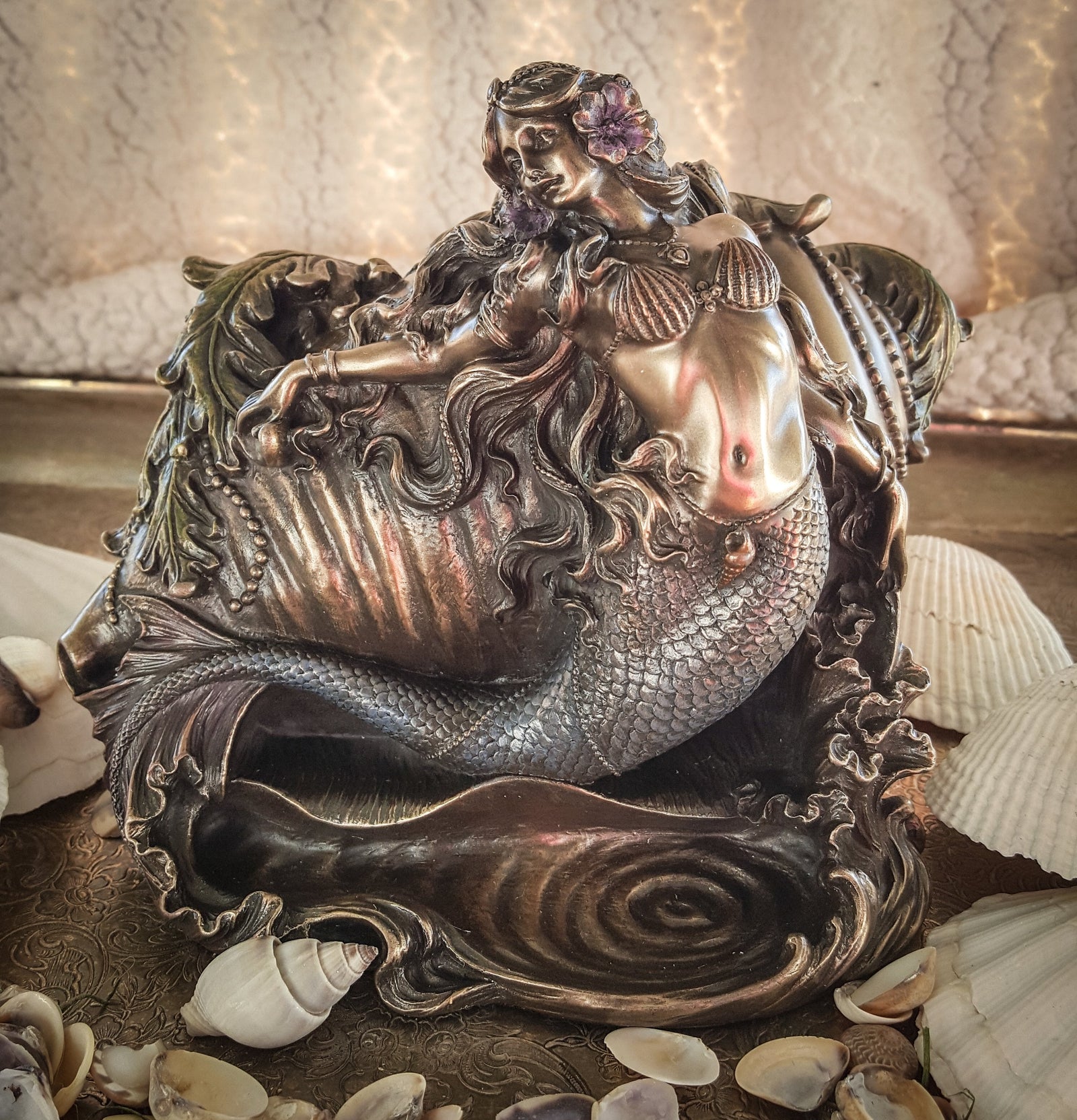 Mermaid & Conch Trinket Box