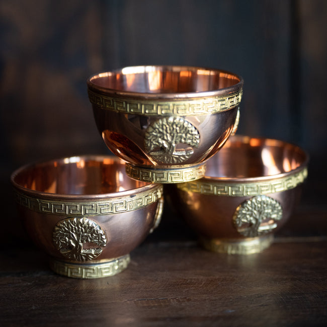 Tree of Life Copper Offering Bowl