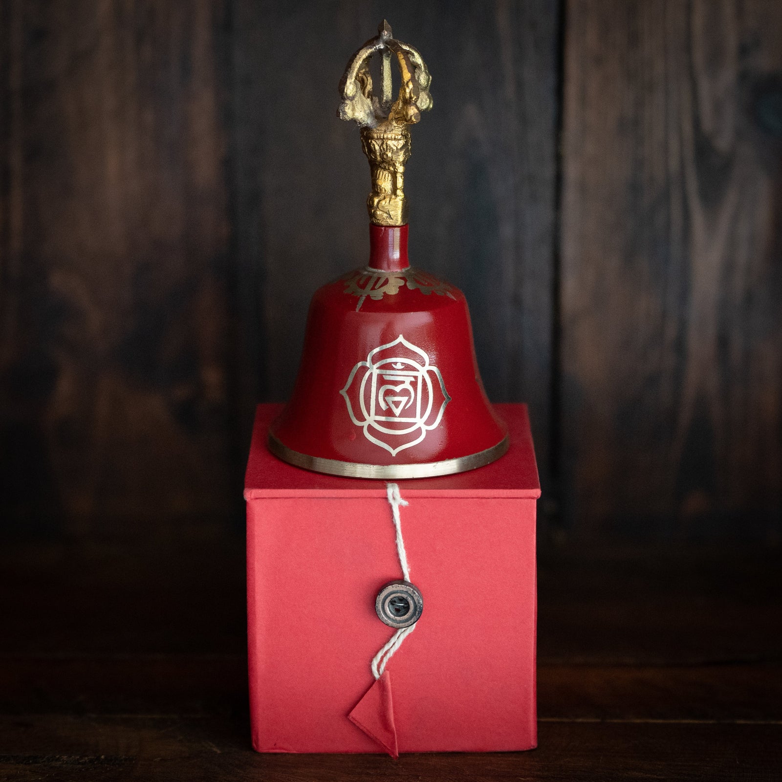 Red "Root Chakra" Tibetan Bell (Note "F")