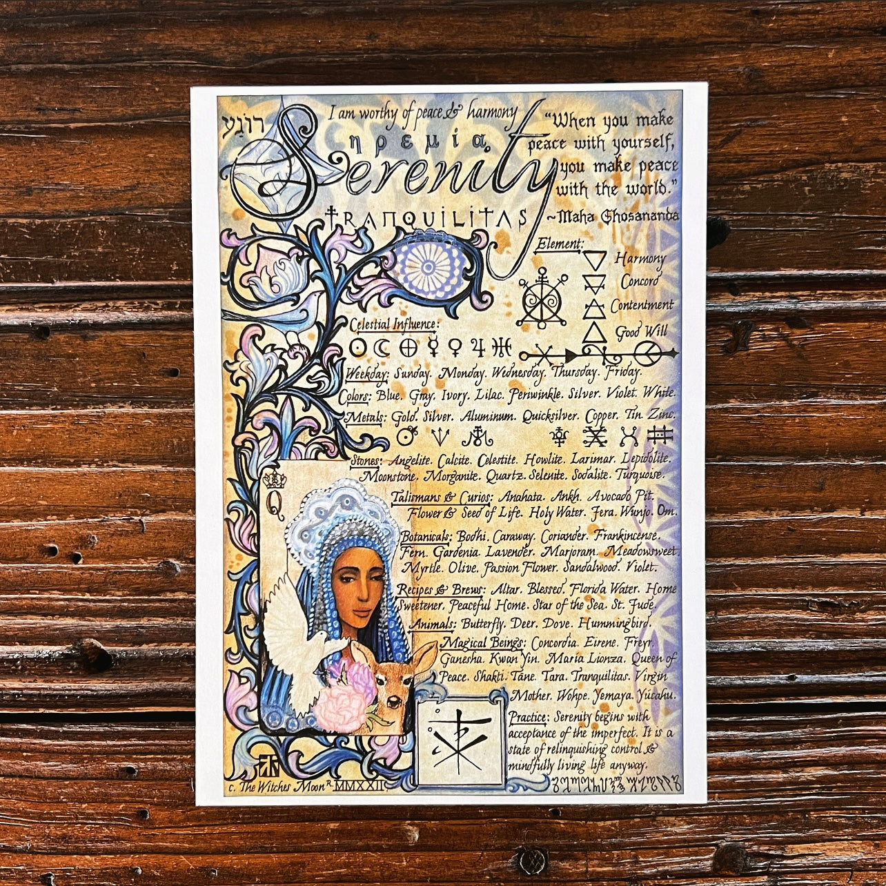 Serenity Correspondences Book of Shadows Artwork