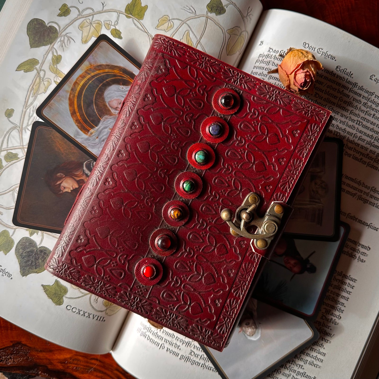 Chakra Leather Book of Shadows