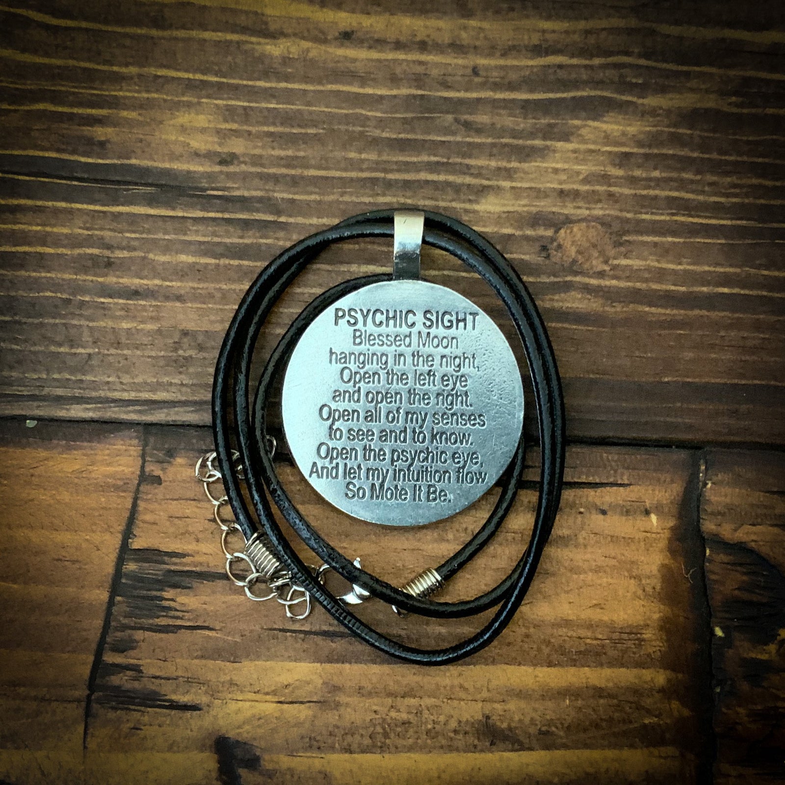 Psychic Sight Spell Coin Pendant